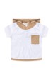 Conjunto de Blusa com Capuz e Shorts Meia Malha Menino - Nude - Ame Kids