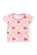 Conjunto de Blusa e Shorts Menina - Corações Rosa - Ame Kids