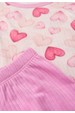 Conjunto de Blusa e Shorts Menina - Corações Rosa - Ame Kids