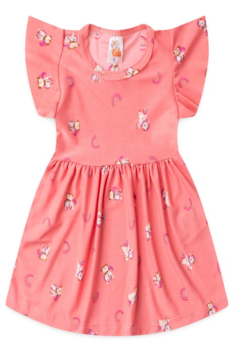 Vestido Curto Menina Liganete - Unicórnio - Ame Kids