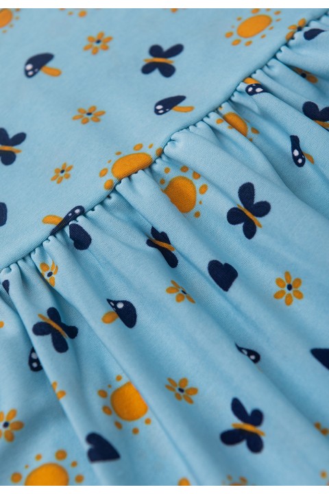 Vestido Curto Menina Liganete - Borboleta Azul - Ame Kids