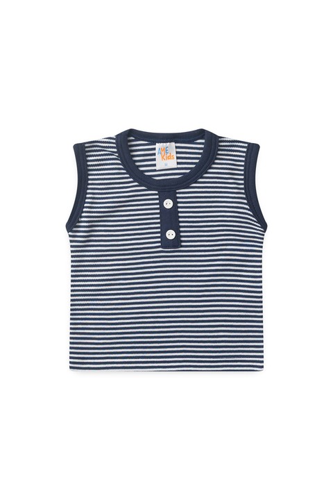 Conjunto Regata e Shorts Menino Suedine - Azul Marinho - Ame Kids