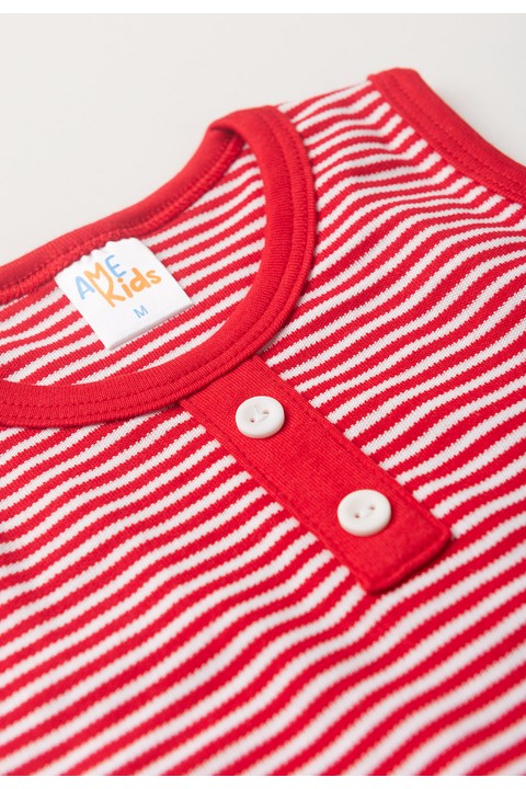 Conjunto Regata e Shorts Menino Suedine - Vermelho - Ame Kids