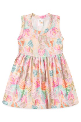Vestido Curto Menina - Floresta Rosa - Ame Kids