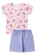 Conjunto Pijama Blusa e Shorts - Cereja Rosa - Ame Kids