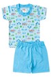 Conjunto Pijama Blusa e Shorts Menino - Azul - Ame Kids