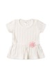 Conjunto Blusa Shorts Milano Menina - Off-White - Ame Kids
