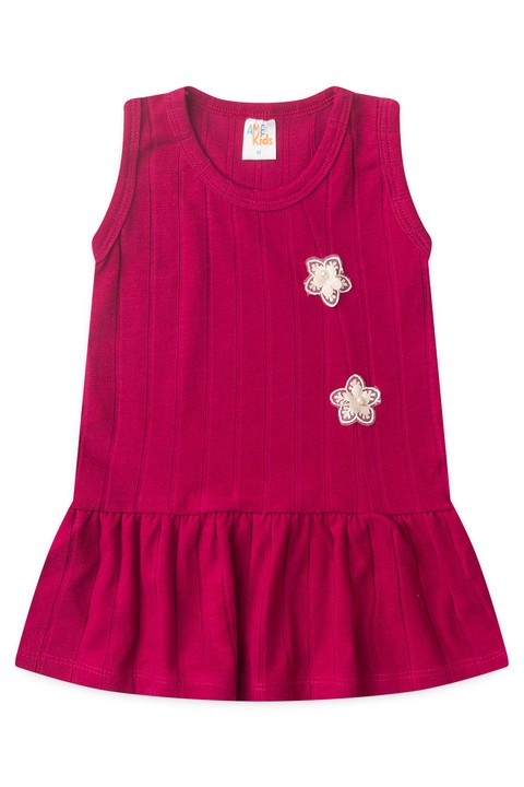 Vestido Curto Menina Milano - Bordô - Ame Kids