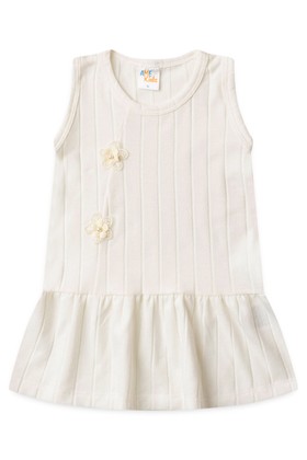 Vestido Curto Menina Milano - Off-White - Ame Kids