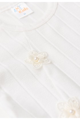 Vestido Curto Menina Milano - Off-White - Ame Kids