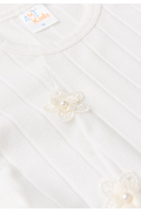 Vestido Curto Menina Milano - Off-White - Ame Kids