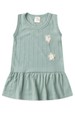 Vestido Curto Menina Milano - Verde Jade - Ame Kids