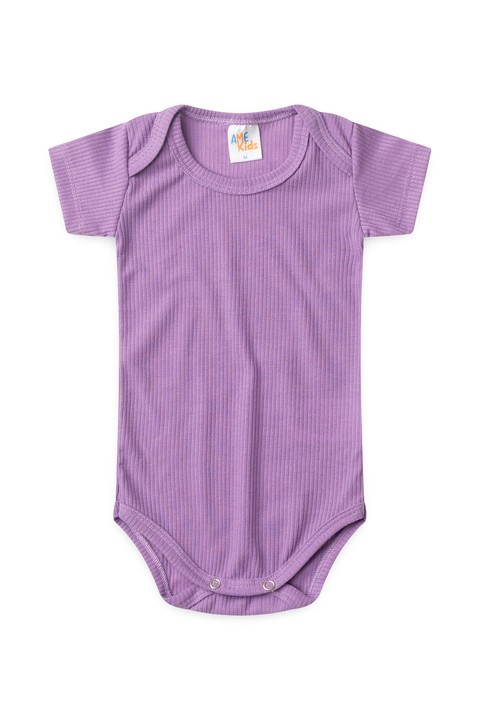 Conjunto Canelado Light Curto - Lilás - Ame Kids