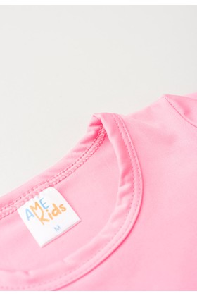 Conjunto Blusa e Short Infantil Proteção Uv - Rosa Neon - Ame Kids