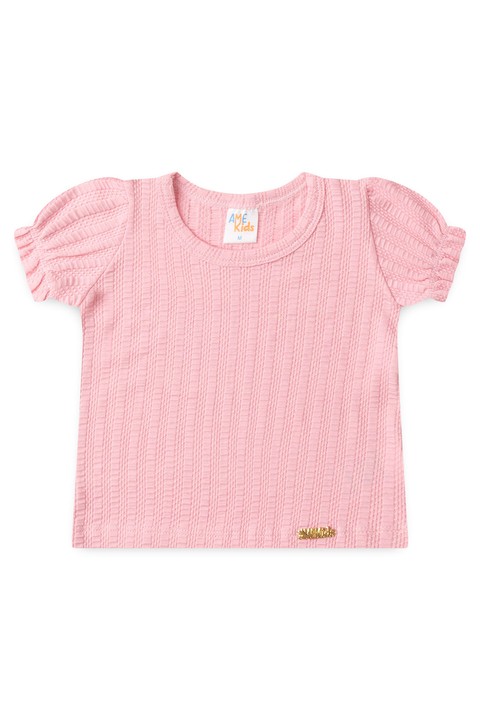 Conjunto Sunset Blusa e Shorts Verão - Rosa Bebê - Ame Kids