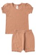 Conjunto Sunset Blusa e Shorts Verão - Caramelo - Ame Kids