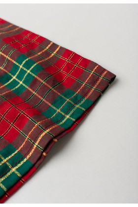 Jardineira Tricoline - Xadrez Natal - Ame Kids