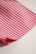 Jardineira Tricoline - Xadrez Vermelho e Branco - Ame Kids