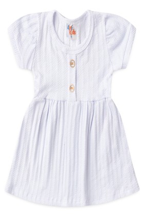 Vestido Curto Menina Sunset - Branco - Ame Kids
