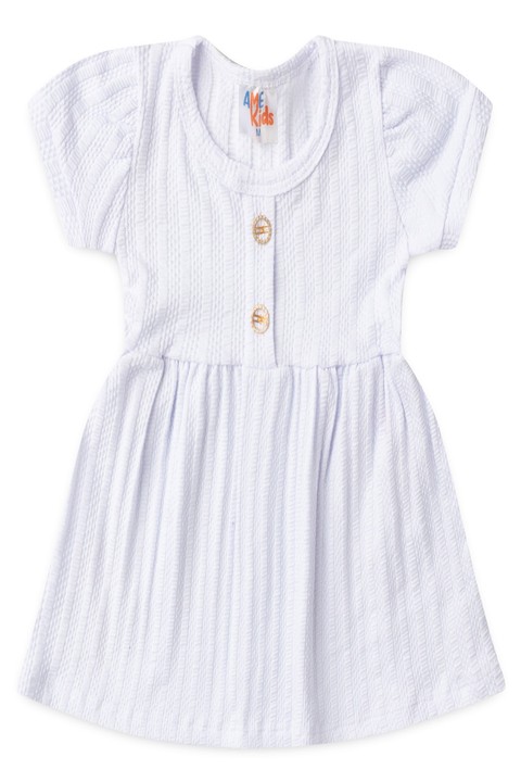 Vestido Curto Menina Sunset - Branco - Ame Kids