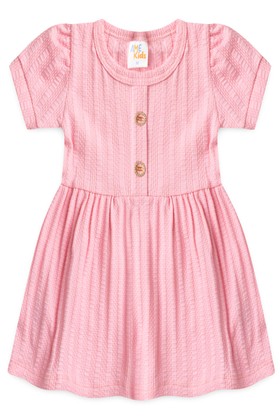 Vestido Curto Menina Sunset - Rosa Bebê - Ame Kids