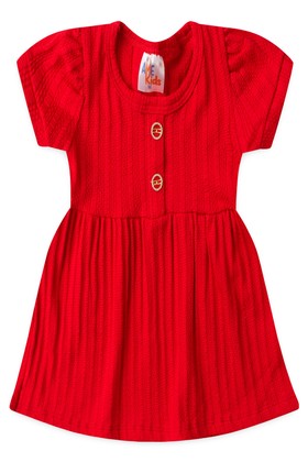 Vestido Curto Menina Sunset - Vermelho - Ame Kids