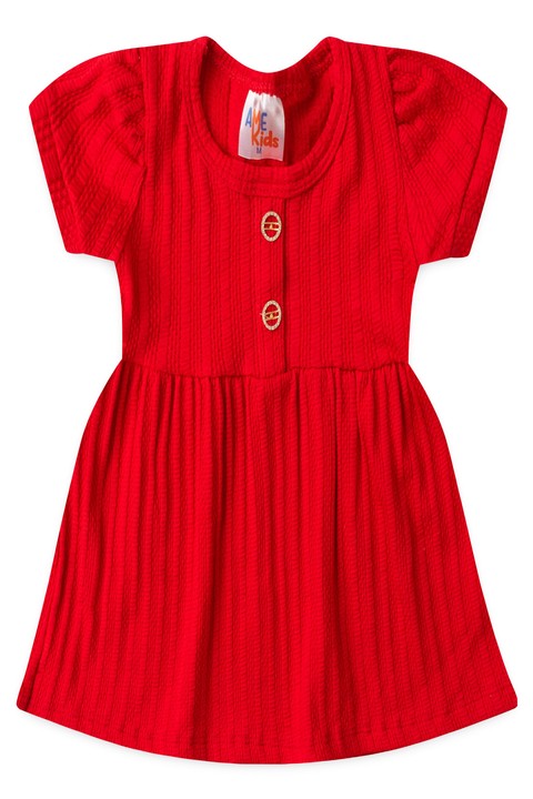 Vestido Curto Menina Sunset - Vermelho - Ame Kids