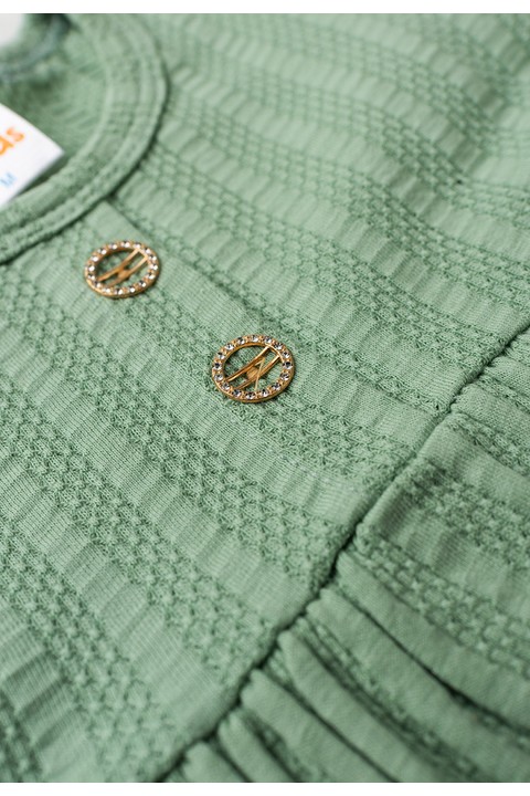 Vestido Curto Menina Sunset - Verde - Ame Kids