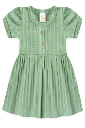 Vestido Curto Menina Sunset - Verde - Ame Kids