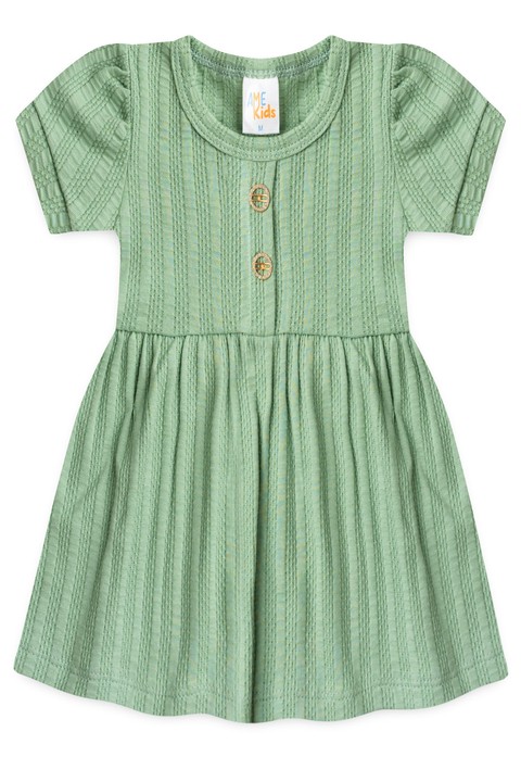 Vestido Curto Menina Sunset - Verde - Ame Kids