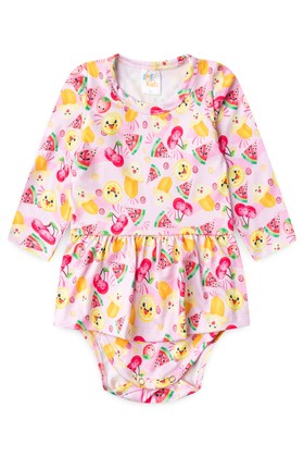 Body Vestido Proteção Uv - Frutinhas - Ame Kids