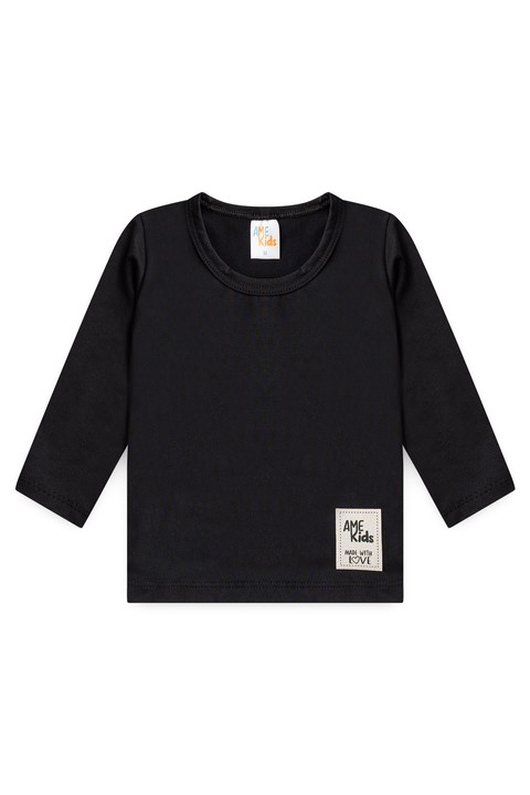 Conjunto Blusa e Short Infantil Proteção Uv - Preto - Ame Kids