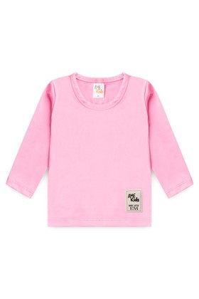Conjunto Blusa e Short Infantil Proteção Uv - Rosa - Ame Kids