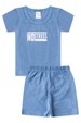 Conjunto de Blusa No Stress e Shorts Menino - Azul - Ame Kids
