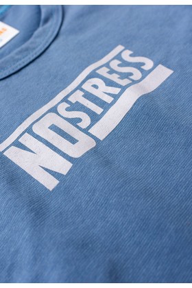 Conjunto de Blusa No Stress e Shorts Menino - Azul - Ame Kids