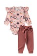Conjunto Body Canelado Menina -  Safari - Ame Kids
