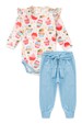 Conjunto Body Canelado Menina -  Cupcake - Ame Kids