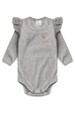 Conjunto Body Canelado Menina - Mescla - Ame Kids
