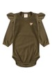 Conjunto Body Canelado Menina - Verde - Ame Kids