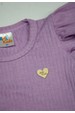 Conjunto Body Canelado Curto Menina - Lilás - Ame Kids