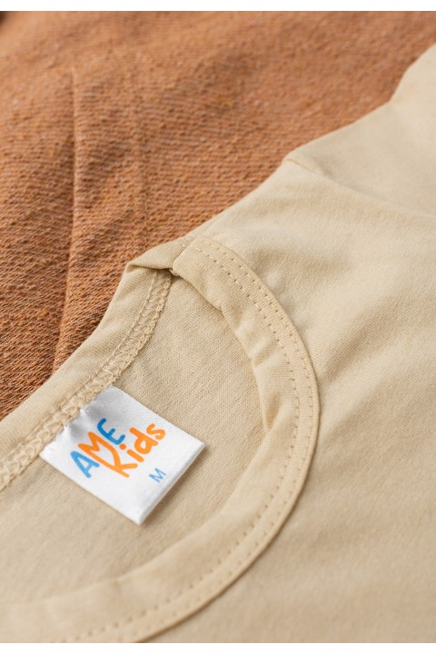 Conjunto Jardineira Ecosustentável e Blusa - Avelã - Ame Kids