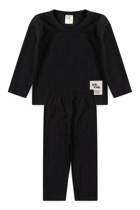 Conjunto Blusa e Calça Milano - Preto - Ame Kids