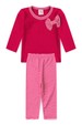 Conjunto Blusa Lacinho e Calça Suedine - Rosa Pink - Ame Kids