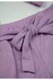 Conjunto Body Canelado Curto Menina - Lilás - Ame Kids