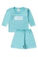 Conjunto Blusa e Short Infantil Proteção Uv - No Stress Verde - Ame Kids
