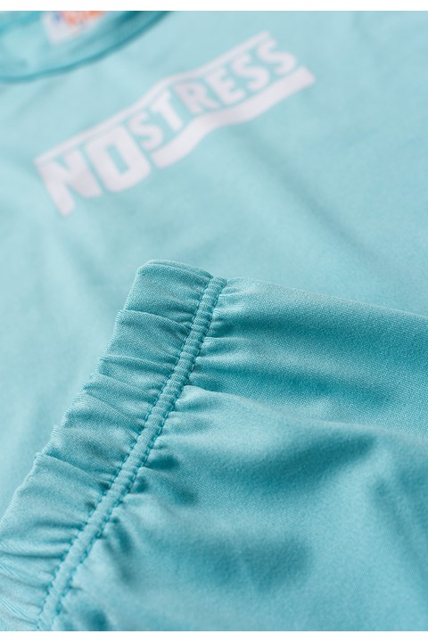 Conjunto Blusa e Short Infantil Proteção Uv - No Stress Verde - Ame Kids