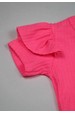 Conjunto Body Canelado Curto Menina - Pink - Ame Kids