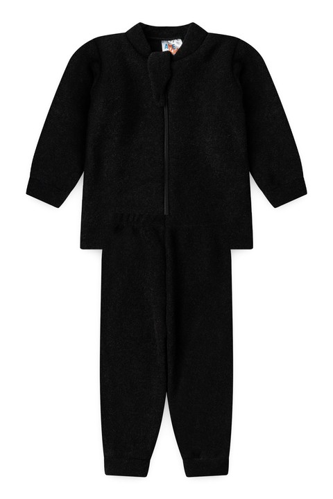Conjunto Blusa e Calça Bouclé - Preto - Ame Kids