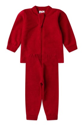 Conjunto Blusa e Calça Bouclé - Vermelho - Ame Kids