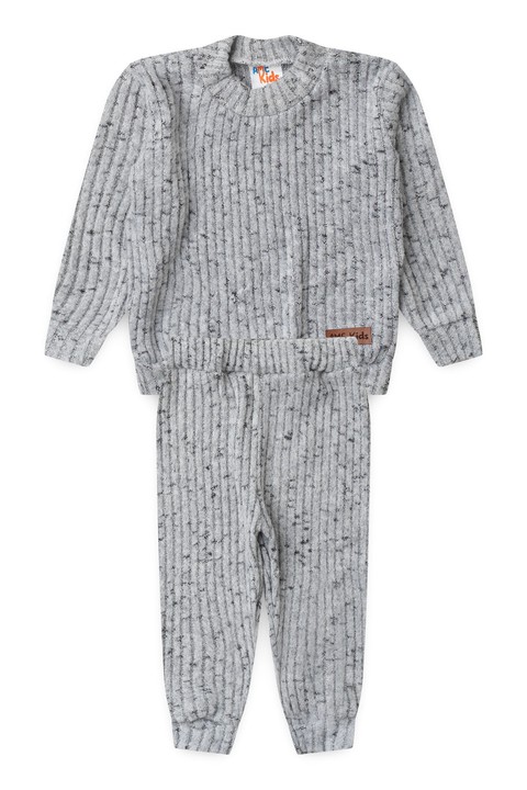 Conjunto Blusa Manga Longa e Calça Brush - Preto - Ame Kids